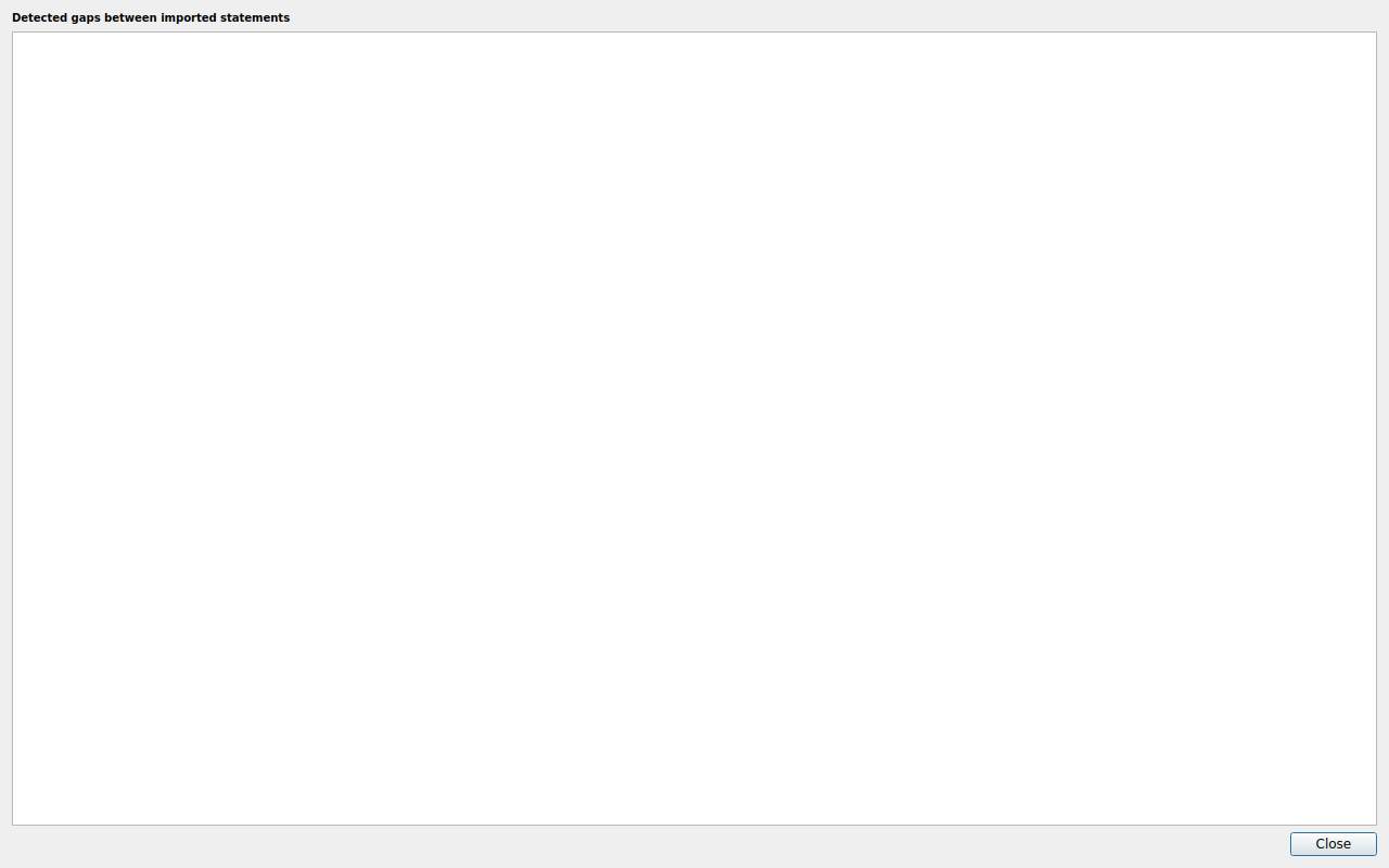 Gap detail dialog