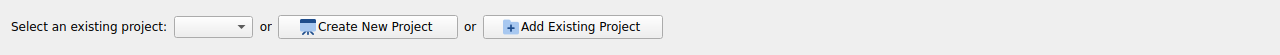 Project selector bar